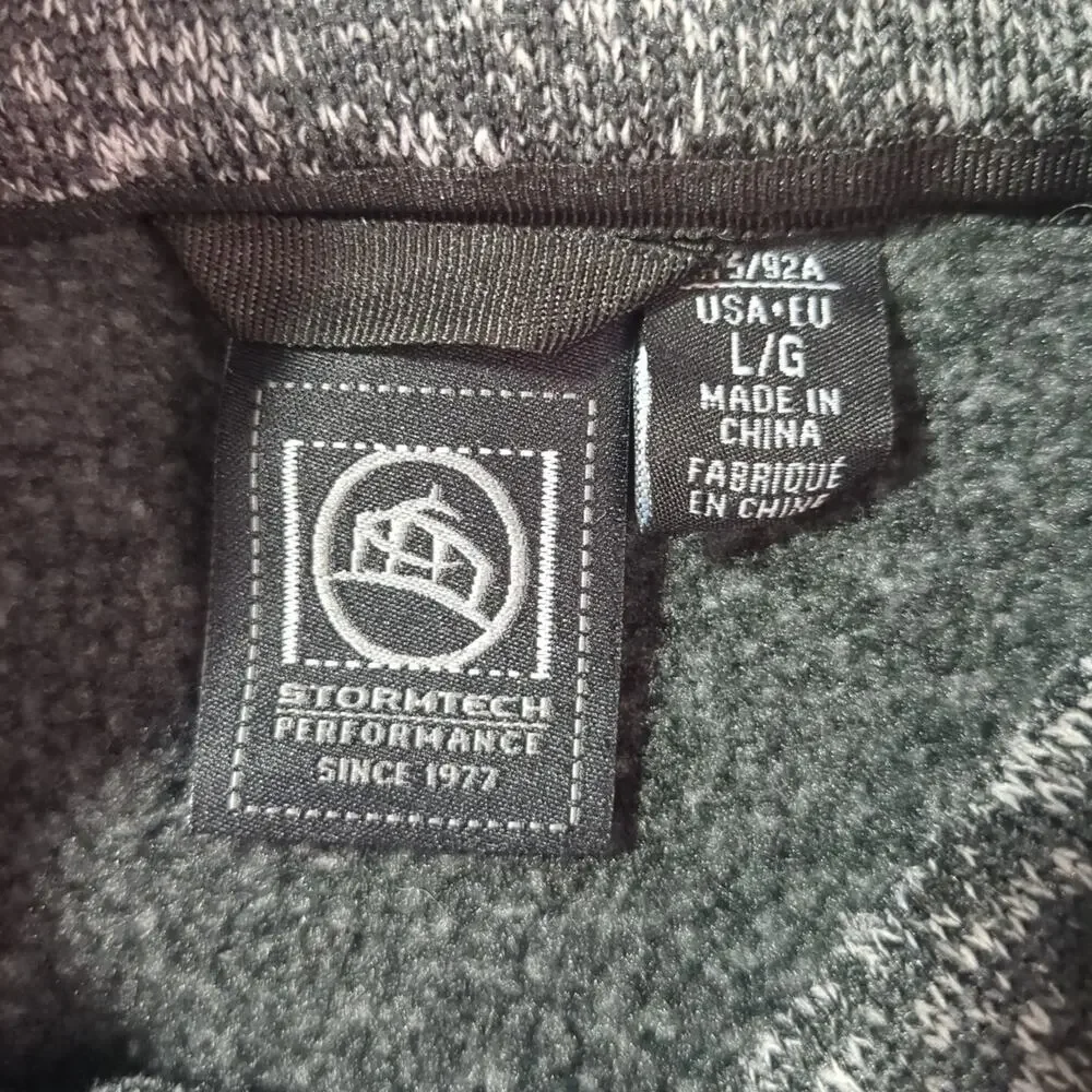Stormtech‎ Performance LS Full Zip Soft Heathered Grey Fleece Jacket Mens Large